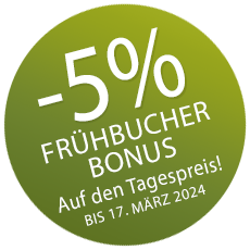 5% Frühbucherbonus